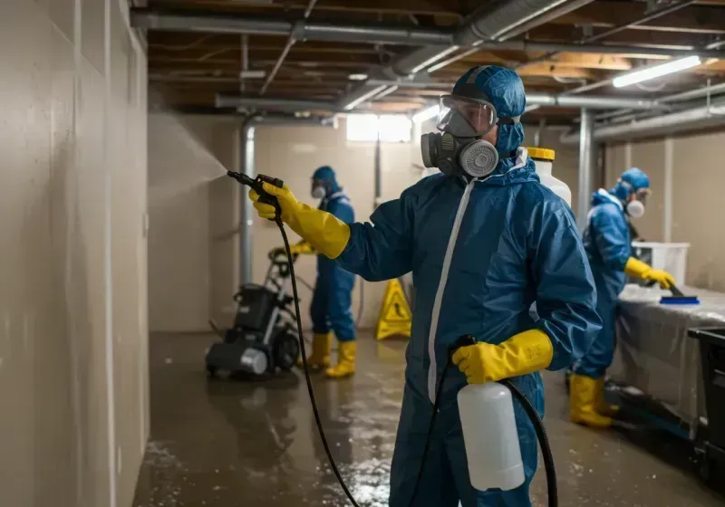 Basement Sanitization and Antimicrobial Treatment process in Yorba Linda, CA