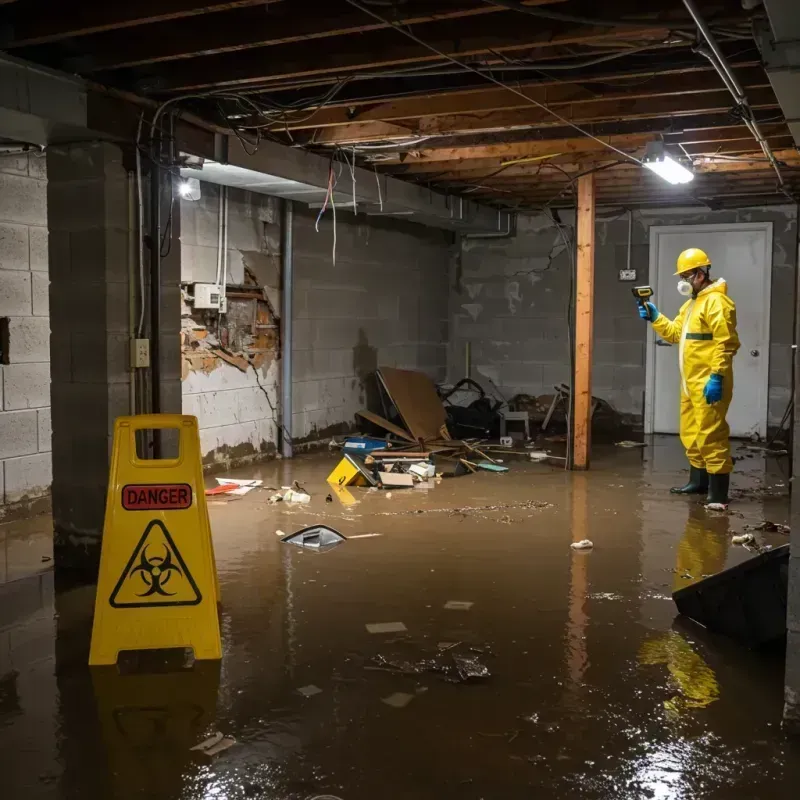 Flooded Basement Electrical Hazard in Yorba Linda, CA Property