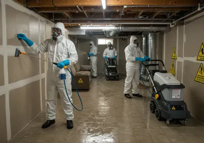 Basement Moisture Removal and Structural Drying process in Yorba Linda, CA